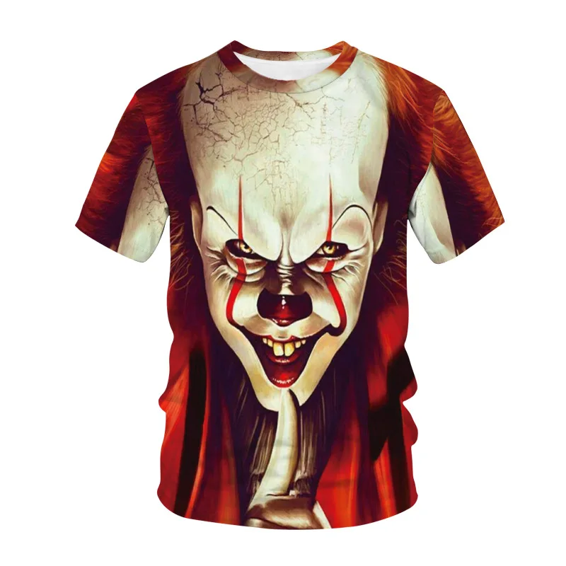2021 Summer New Hot Sale 3DT Men's and Women's T-shirt Movie Clown Horror Pattern Shirt Casual Fashion Short Sleeve 
2021 Summer New Hot Sale 3DT Men's and Women's T-shirt Movie Clown Horror Pattern Shirt Casual Fashion Short Sleeve