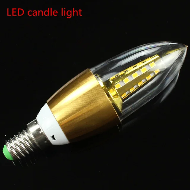 

10PCS LED Candle Light 2835 SMD Bulb Lamp High Brightnes 5W E14 AC220V 230V 240V/Warm White