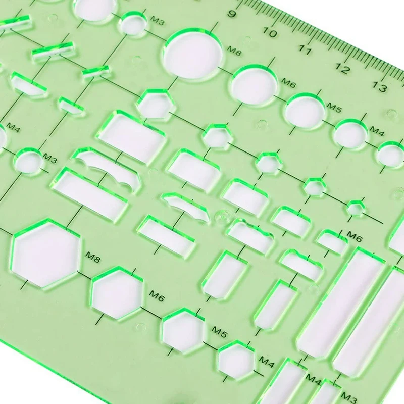 6 Plastic Geometric Stencils Measuring Templates for Office and School, Building Formwork, Drawings Drafting Templates
6 Plastic Geometric Stencils Measuring Templates for Office and School, Building Formwork, Drawings Drafting Templates
