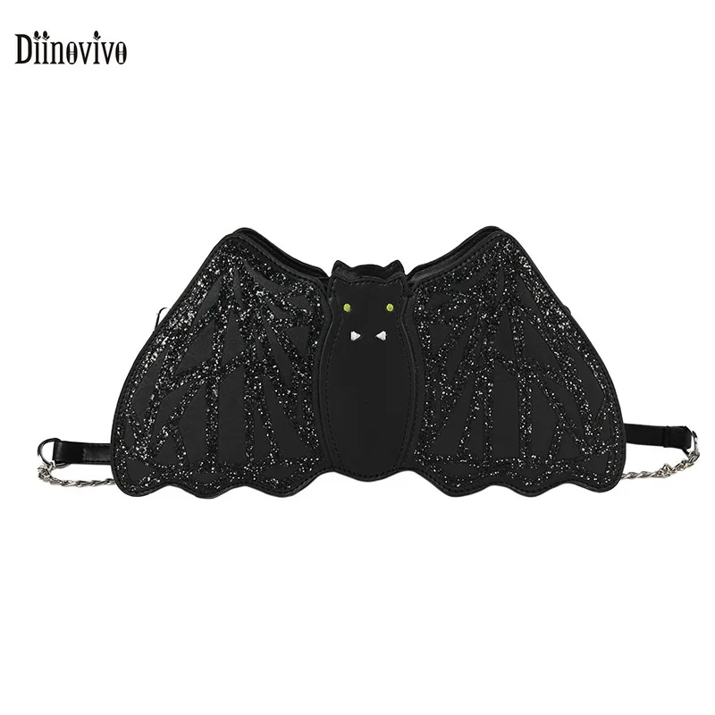 Diinovivo Vintage Punk Crossbody Bag For Women Sequins Bat Shape Designer Shoulder Bags Female Small PU Chain Girl Bag WHDV1967
Diinovivo Vintage Punk Crossbody Bag For Women Sequins Bat Shape Designer Shoulder Bags Female Small PU Chain Girl Bag WHDV1967