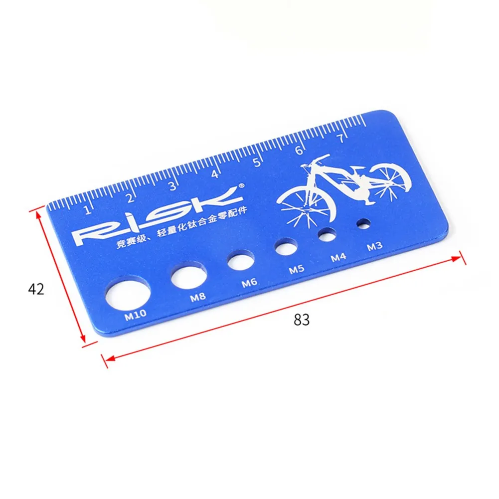 Bicycle Bolt & Screw Gauge Diameter Length Measure Tool M3/M4/M5/M6/M8/M10 Portable Screw Measuring Ruler Screw Aluminum Alloy
Bicycle Bolt & Screw Gauge Diameter Length Measure Tool M3/M4/M5/M6/M8/M10 Portable Screw Measuring Ruler Screw Aluminum Alloy