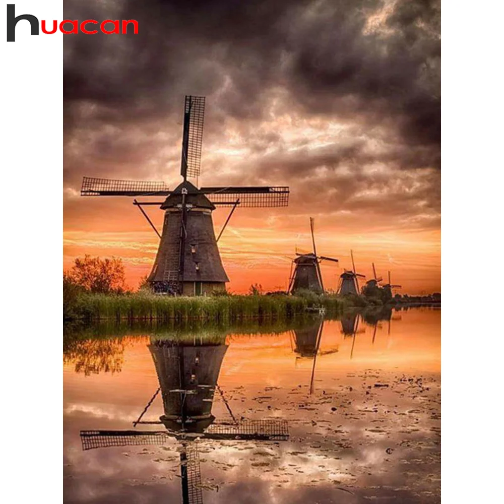 Набор для алмазной живописи «ветряная мельница», с изображением заката, реки вышивка пейзажа
Набор для алмазной живописи «ветряная мельница», с изображением заката, реки вышивка пейзажа