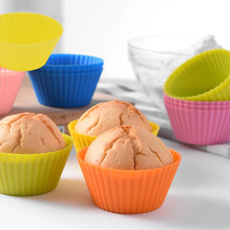 12pcs Silicone Cake Mold Round Muffin Cupcake Baking Molds Reusable DIY Cake Decorating Tools Wedding Birthday Party Decorations
12pcs Silicone Cake Mold Round Muffin Cupcake Baking Molds Reusable DIY Cake Decorating Tools Wedding Birthday Party Decorations