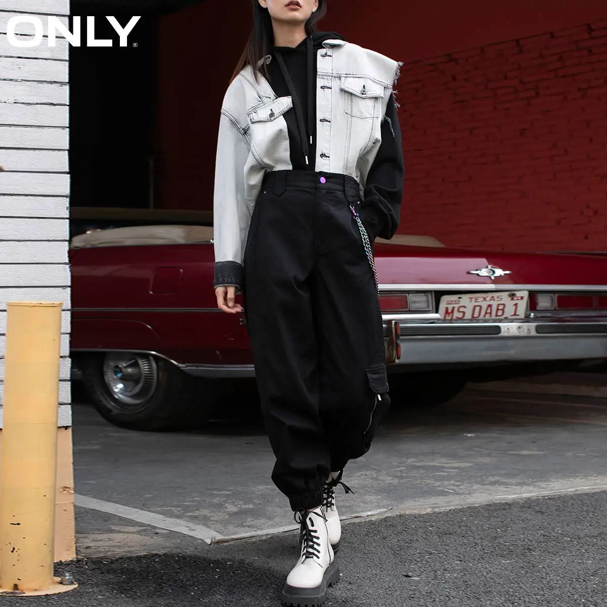 ONLY winter new style pocket zipper metal button craft tooling casual pants women | 120414081
ONLY winter new style pocket zipper metal button craft tooling casual pants women | 120414081