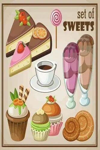 Vintage Metal Tin Sign Set of Sweets Bakery Cake Home Bar Coffee Cafe Restaurant Kitchen Bakery Shop Cake Shop Decor Sign
Vintage Metal Tin Sign Set of Sweets Bakery Cake Home Bar Coffee Cafe Restaurant Kitchen Bakery Shop Cake Shop Decor Sign