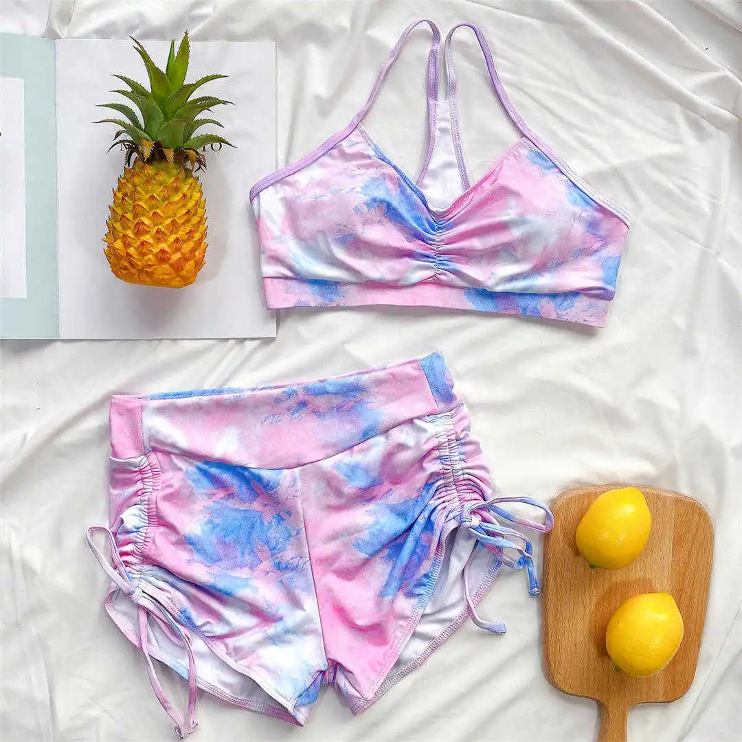 2020 New Tie Dye Female Swimsuit High Waist Bikini Women Swimwear Two-pieces Bikini set Bather Bathing Suit Wear Sportwear K2314
2020 New Tie Dye Female Swimsuit High Waist Bikini Women Swimwear Two-pieces Bikini set Bather Bathing Suit Wear Sportwear K2314