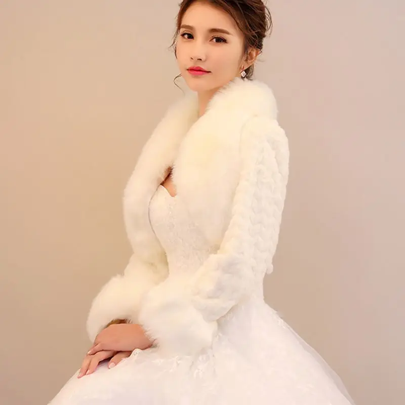 Womens Long Sleeve Puffy Thicken Plush Shawl Wrap Open Front Short Jacket Wedding Bridal Wavy Jacquard Winter Warm Shrug Stole
Womens Long Sleeve Puffy Thicken Plush Shawl Wrap Open Front Short Jacket Wedding Bridal Wavy Jacquard Winter Warm Shrug Stole