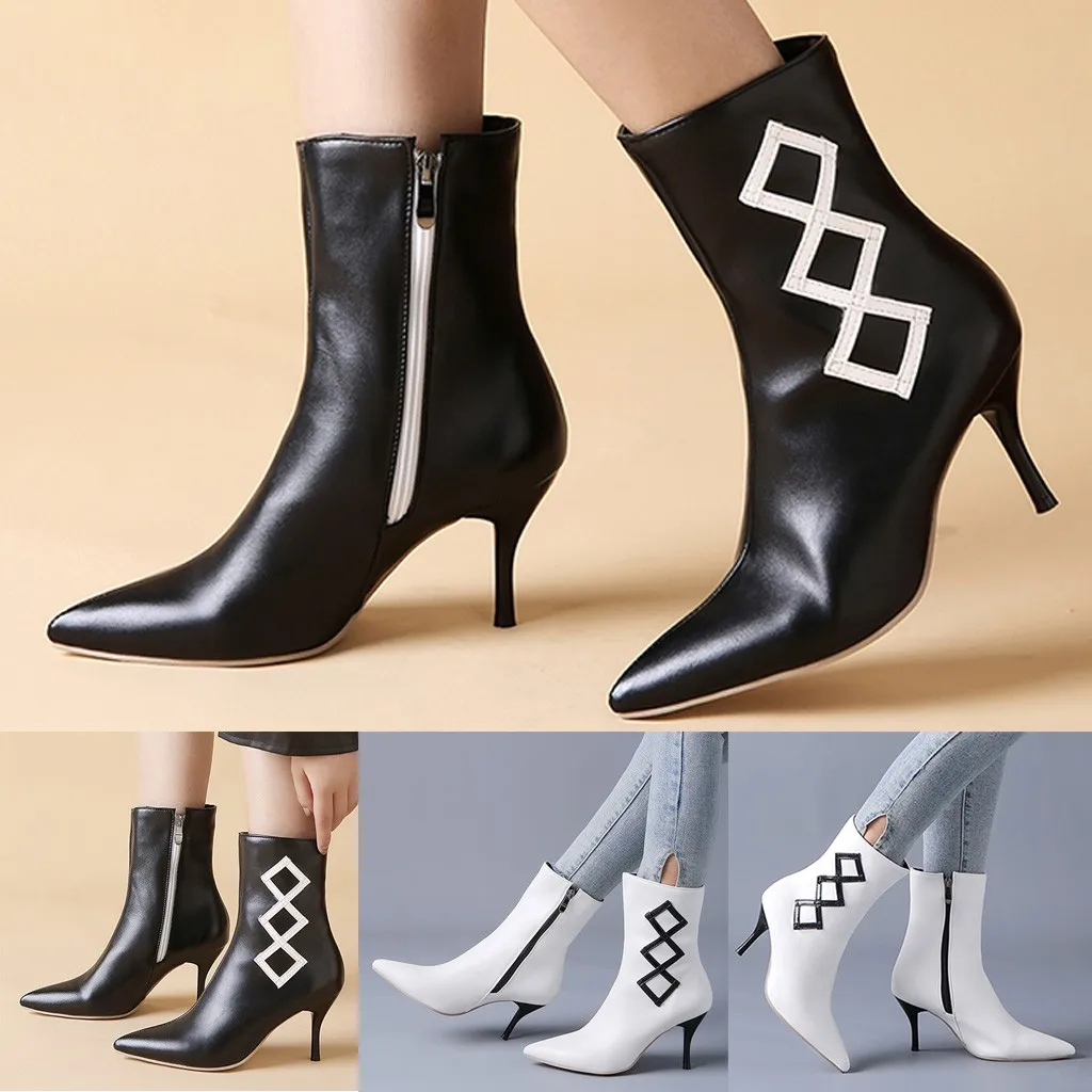SAHACE PU Leather Footwear 2020 New Arrival Ankle Boots Rubber Riding Feminine Shoes Women's High Heels Booties Dropship 10
SAHACE PU Leather Footwear 2020 New Arrival Ankle Boots Rubber Riding Feminine Shoes Women's High Heels Booties Dropship 10