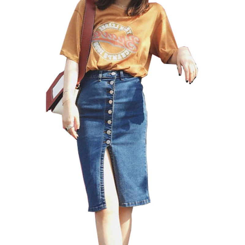 2023 New Denim Sheath Wrap Skirts Single Breasted Elastic High Waist Pencil Midi Skirts Spring Summer Front Split Skirts Women
2023 New Denim Sheath Wrap Skirts Single Breasted Elastic High Waist Pencil Midi Skirts Spring Summer Front Split Skirts Women