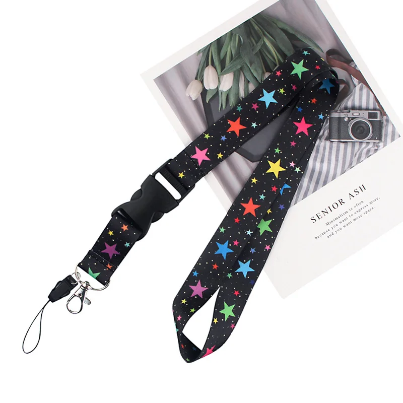 SP024 Colorful Star Key Lanyard ID Card Holders Stars Mobile Phone Neck Straps Badge Holder Key Strap
SP024 Colorful Star Key Lanyard ID Card Holders Stars Mobile Phone Neck Straps Badge Holder Key Strap