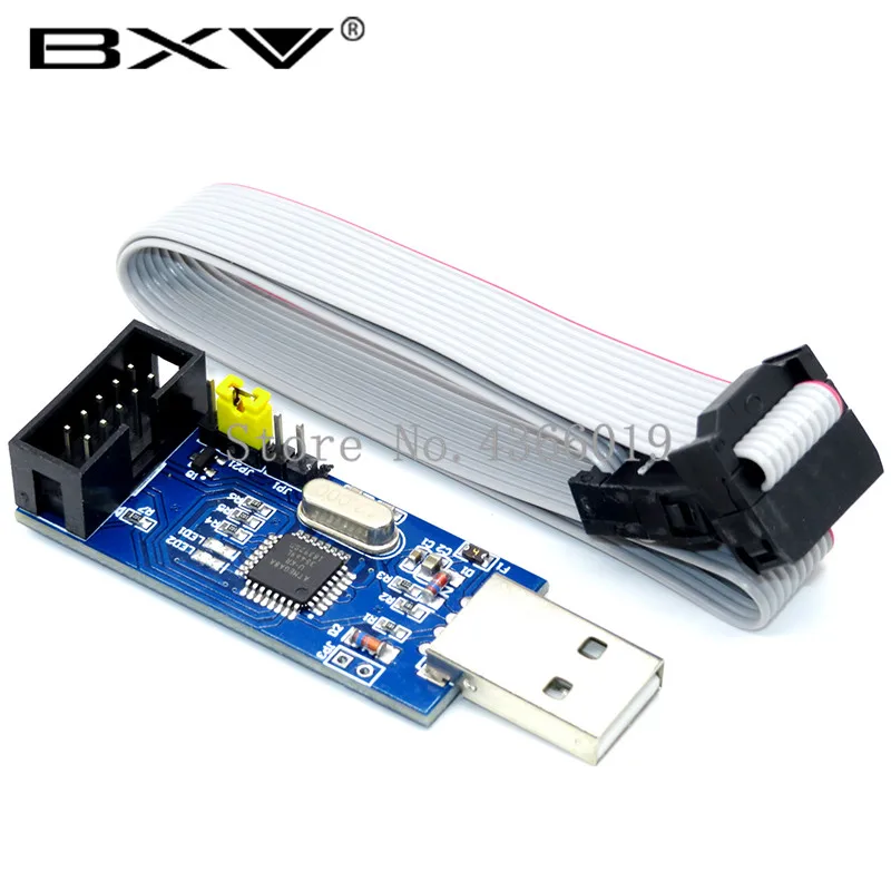Плата адаптера с 10Pin на 6 Pin + USB программатор USBASP USBISP AVR ATMEGA8 ATMEGA128 ATtiny/CAN/PWM модуль