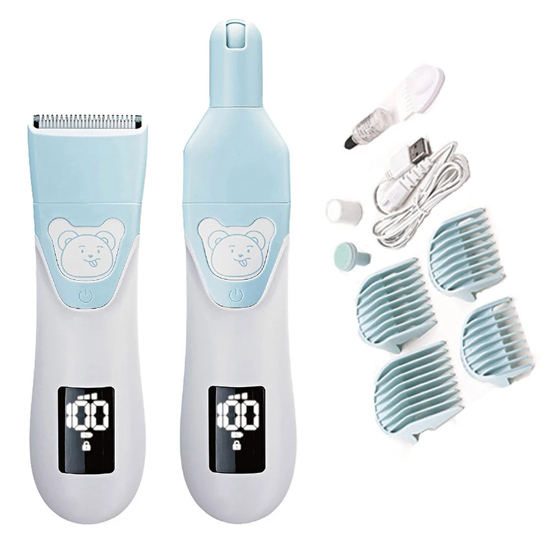 Children's Electric Baby Hair Trimmer Hair Clipper Nail Polisher 2 in 1 Baby Hair Care Cutting Rechargeable Kids Hair Shaver
Children's Electric Baby Hair Trimmer Hair Clipper Nail Polisher 2 in 1 Baby Hair Care Cutting Rechargeable Kids Hair Shaver