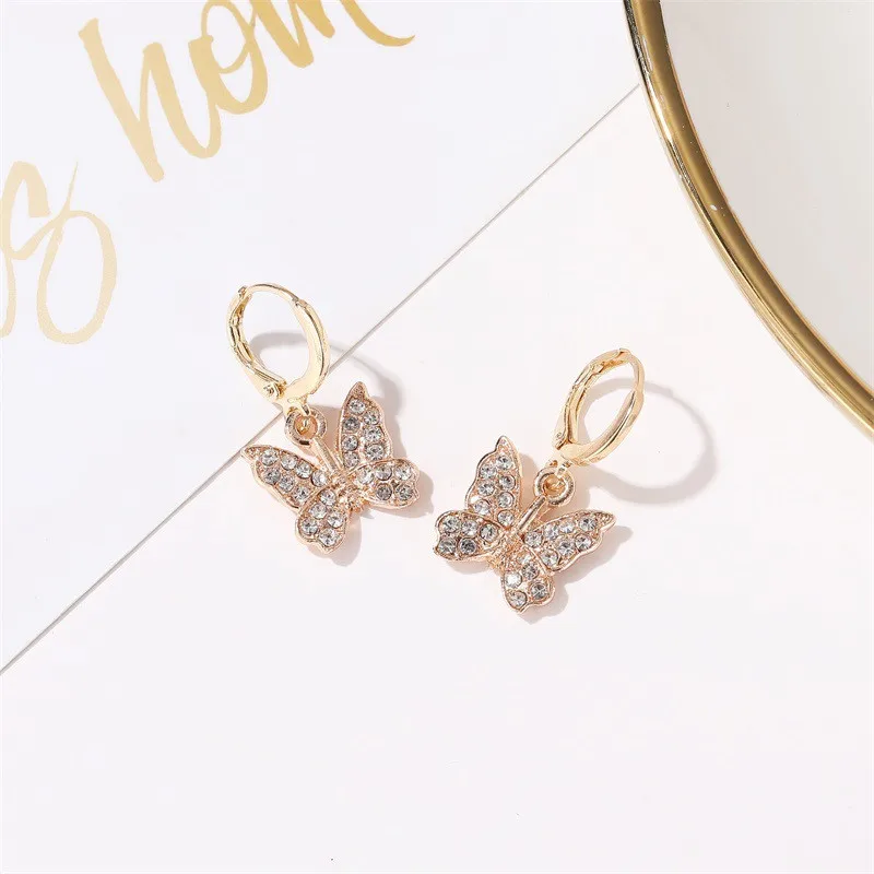 New Women's Earrings Fashion Zircon Butterfly Dangle Earrings For Women Animal Sweet Colorful Drop Earring Girls Jewelry
New Women's Earrings Fashion Zircon Butterfly Dangle Earrings For Women Animal Sweet Colorful Drop Earring Girls Jewelry
