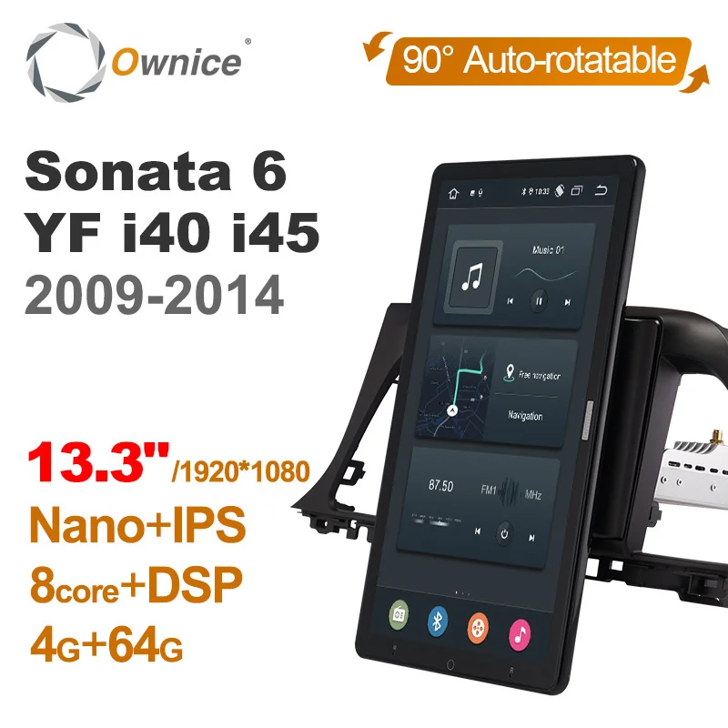 Автомобильный DVD-плеер Tesla style PX6 13 3 дюйма Android 10 навигация GPS вращающийся