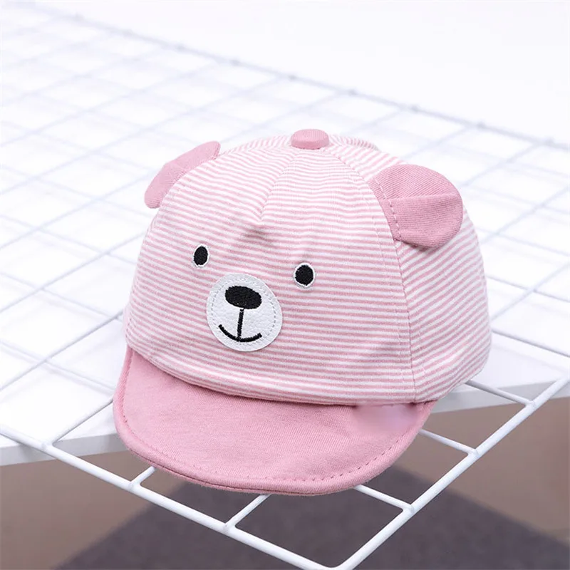 Cartoon Bear Baby Hat Cap Summer Spring Adjustable Baseball Cap Cute Striped Cotton Kids Sun Hat Baby Boy Girl Hats With Ears
Cartoon Bear Baby Hat Cap Summer Spring Adjustable Baseball Cap Cute Striped Cotton Kids Sun Hat Baby Boy Girl Hats With Ears