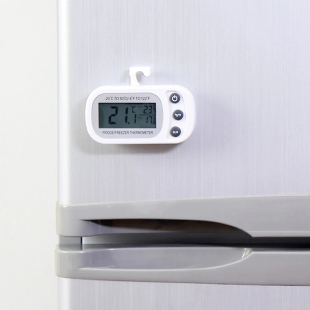 Cafes Kitchen Refrigerator Thermometer Freezer Digital Display LCD Screen Bars Easy Read IPX3 Waterproof Home Magnetic Back
Cafes Kitchen Refrigerator Thermometer Freezer Digital Display LCD Screen Bars Easy Read IPX3 Waterproof Home Magnetic Back