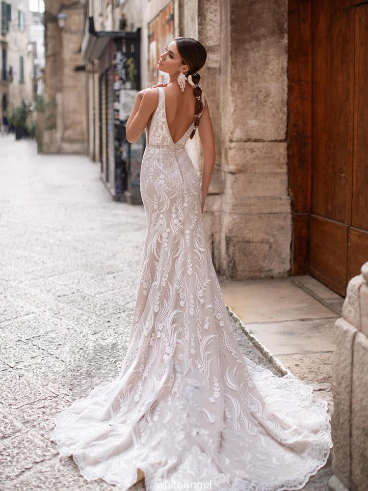 Hi Shy Bride New simple wedding dress backless sleeveless design chiffon lace bride dresses princess dress plus size tailor-made 
Hi Shy Bride New simple wedding dress backless sleeveless design chiffon lace bride dresses princess dress plus size tailor-made