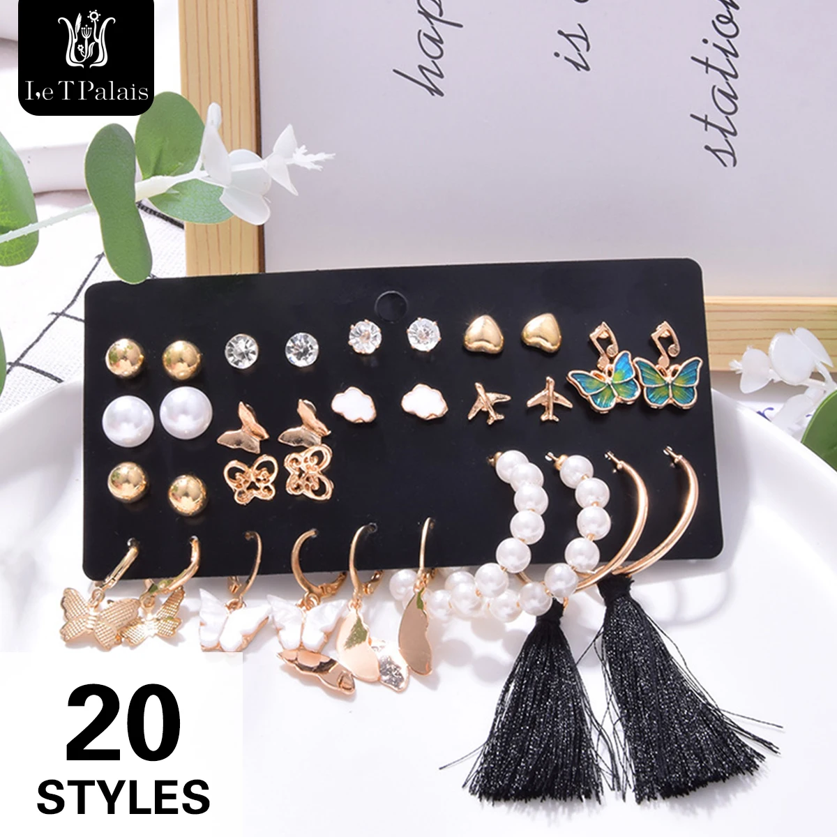 Le T Palais 6/17 Pairs Big Metal Circle Hoop Pearl Earring Set Butterfly Geometric Tassel Drop Earrings Jewelry Accessories
Le T Palais 6/17 Pairs Big Metal Circle Hoop Pearl Earring Set Butterfly Geometric Tassel Drop Earrings Jewelry Accessories