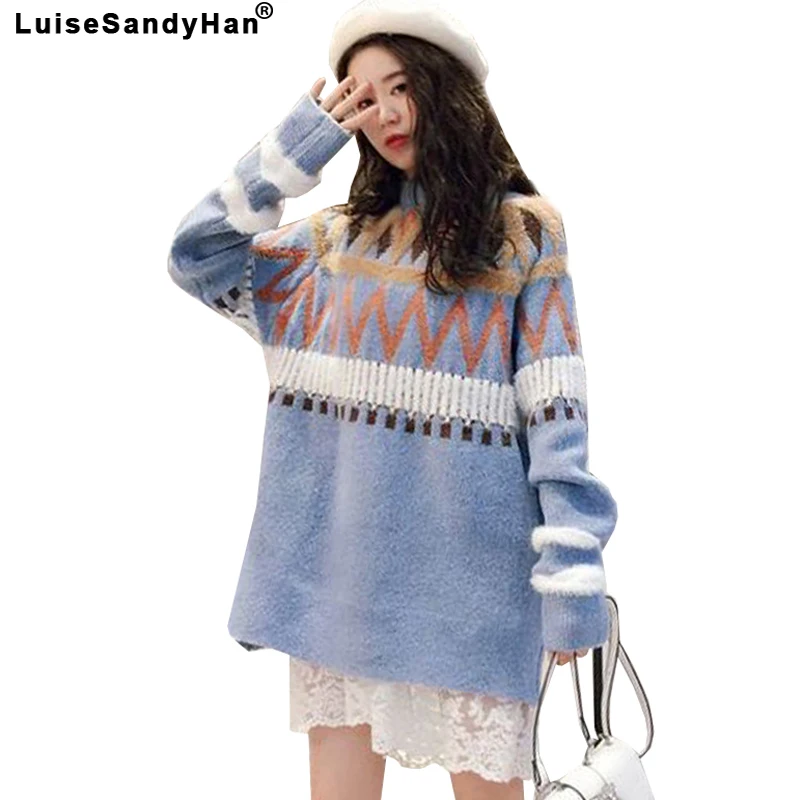 Winter Long Paragraph Loose Student Female Sweater Striped Head Korean Version Of The Thick Coat Autumn New Winter
Winter Long Paragraph Loose Student Female Sweater Striped Head Korean Version Of The Thick Coat Autumn New Winter