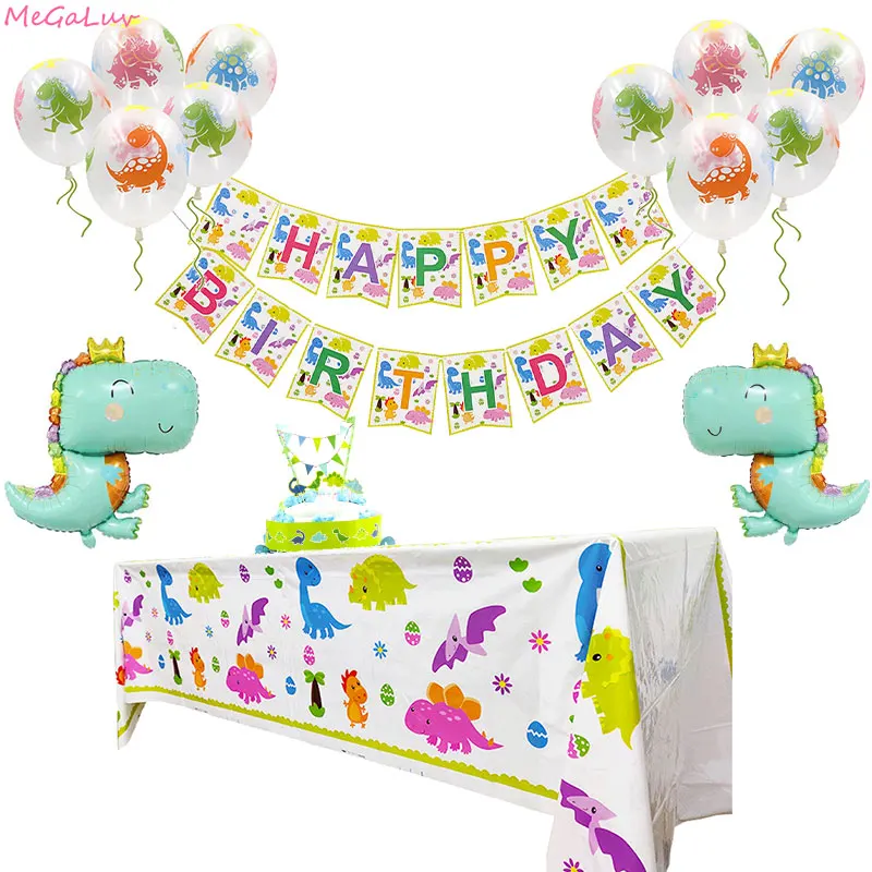 Cute Cartoon Dinosaur Party Kids 1st Birthday Decoration Happy Birthday Banner Tablecloth Baby Shower Foil Ballons Party Supply
Cute Cartoon Dinosaur Party Kids 1st Birthday Decoration Happy Birthday Banner Tablecloth Baby Shower Foil Ballons Party Supply
