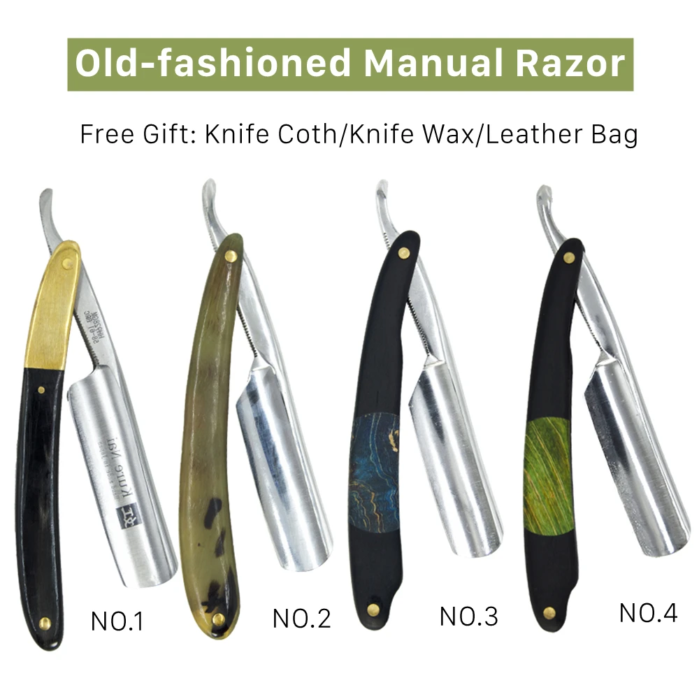 4pcs/set Professional Vintage Straight Edge Barber Razor Shaving Razor-Straight Razor Carbon Steel Folding Shaving Knife
4pcs/set Professional Vintage Straight Edge Barber Razor Shaving Razor-Straight Razor Carbon Steel Folding Shaving Knife