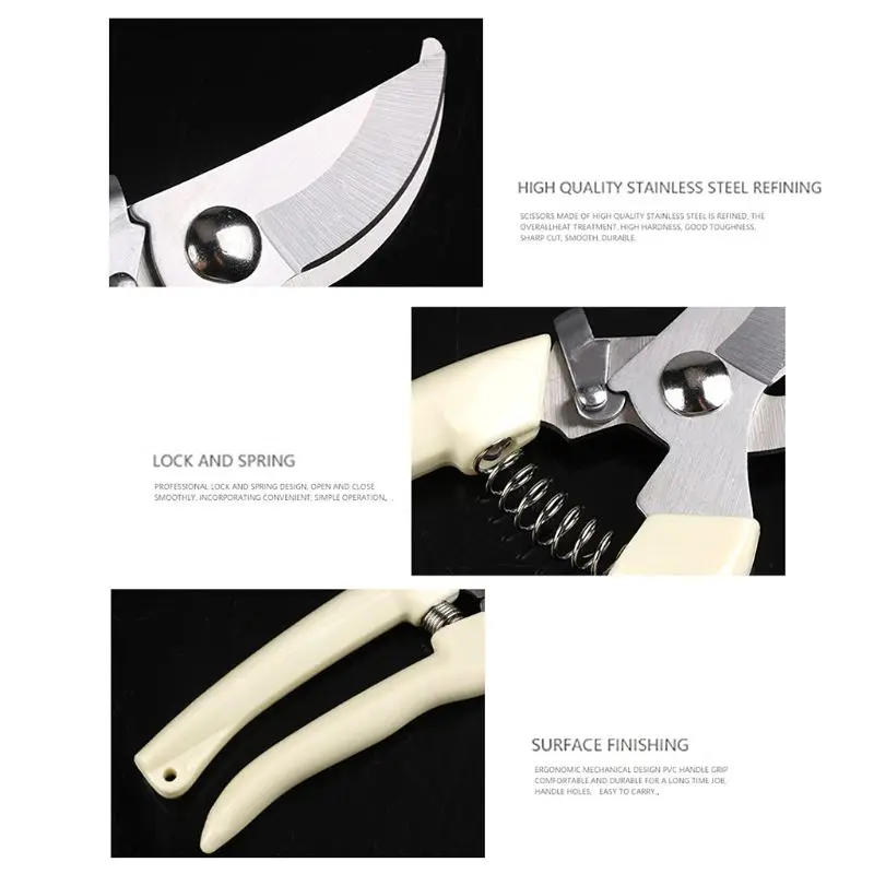 Pruner Tree Cutter Gardening Pruning Shear Scissor Stainless Steel Cutting Home Tools Anti-slip
Pruner Tree Cutter Gardening Pruning Shear Scissor Stainless Steel Cutting Home Tools Anti-slip