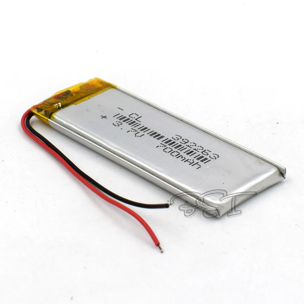 10Pcs 3.7V Polymer Lithium Battery 392263 Rechargeable Li-ion Cell 700mAh For MP5 Navigator GPS MP3 MP4 Ebook Speaker Camera
10Pcs 3.7V Polymer Lithium Battery 392263 Rechargeable Li-ion Cell 700mAh For MP5 Navigator GPS MP3 MP4 Ebook Speaker Camera
