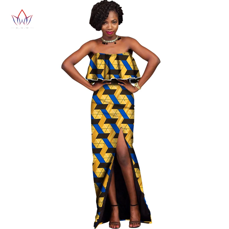 Bintarealwax African Wax Print Dresses for Women Bazin Riche Ruffles Lady Dress Plus Size African Women Clothing WY1305 
Bintarealwax African Wax Print Dresses for Women Bazin Riche Ruffles Lady Dress Plus Size African Women Clothing WY1305