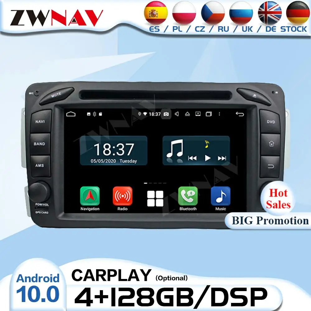 2 Din Carplay Android 10 радио приемник для Mercedes BENZ C Class W203 2000 2001 2002 2003 2004 аудио стерео видео GPS головное устройство
2 Din Carplay Android 10 радио приемник для Mercedes BENZ C Class W203 2000 2001 2002 2003 2004 аудио стерео видео GPS головное устройство