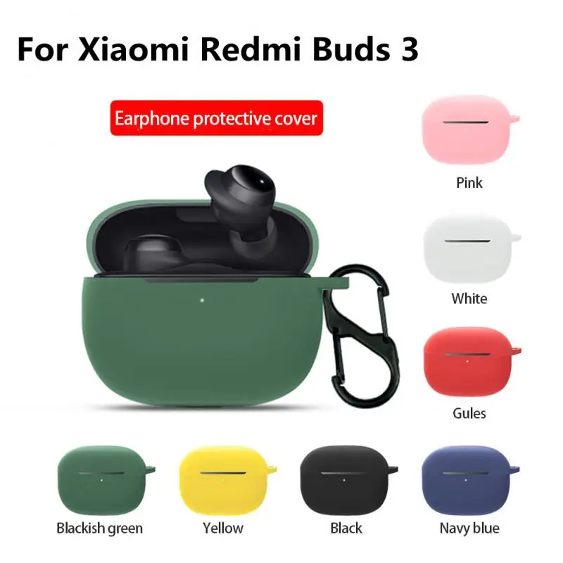 Silicone For Redmi Buds 3 Case Protective Cover With Hook For Redmi Buds 3 Wireless Bluetooth-compatible Earphone Charging Box
Silicone For Redmi Buds 3 Case Protective Cover With Hook For Redmi Buds 3 Wireless Bluetooth-compatible Earphone Charging Box