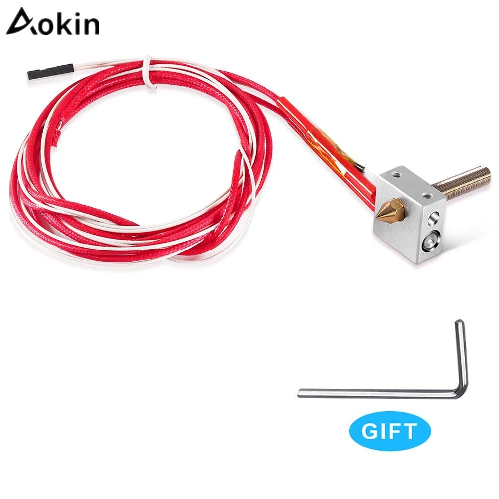 Aokin DIY Hotend комплект сопла MK8 горло экструдера обогреватель 1 75 мм/0 4 мм Экструдер