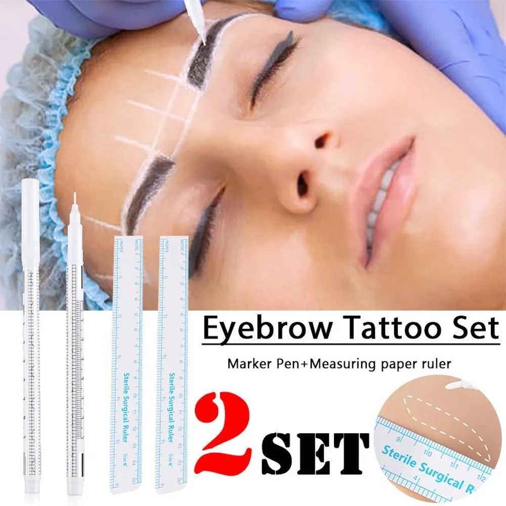 2set Surgical White Eyebrow Tattoo Skin Marker Pen Microblading Accessories Tattoo Marker Brow Pencil Permanent Beauty Tool
2set Surgical White Eyebrow Tattoo Skin Marker Pen Microblading Accessories Tattoo Marker Brow Pencil Permanent Beauty Tool
