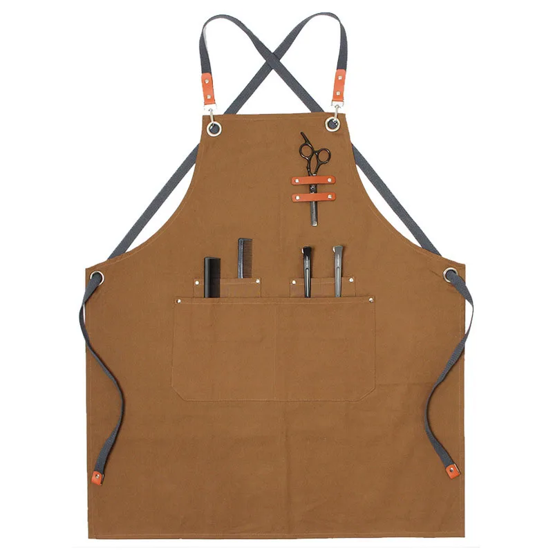 Canvas Unisex Kitchen Apron Bib Adjustable Cafe Shop Barber Horticultural Restaurant Kitchen Cooking Apron with Tool Pockets
Canvas Unisex Kitchen Apron Bib Adjustable Cafe Shop Barber Horticultural Restaurant Kitchen Cooking Apron with Tool Pockets