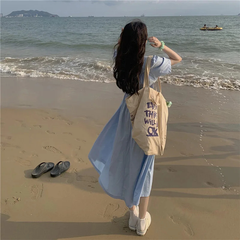 Women Dresses Short Sleeve Solid Color Sexy Sqaure Collar A-Line Colorful Empire Loose Midi-Length Dress Elegant Korean Chic
Women Dresses Short Sleeve Solid Color Sexy Sqaure Collar A-Line Colorful Empire Loose Midi-Length Dress Elegant Korean Chic