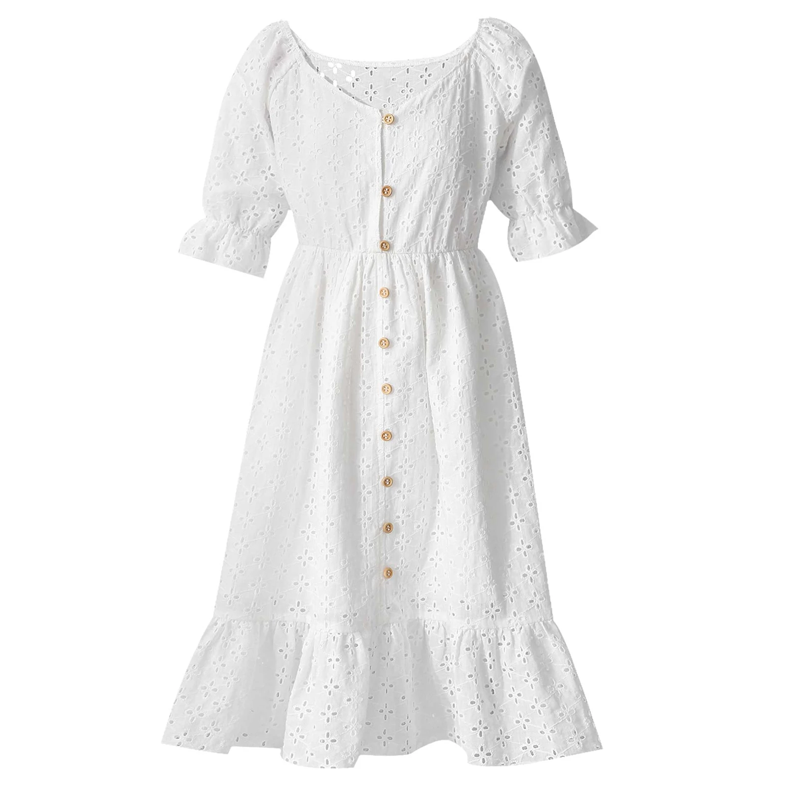 White Lace Dresses For Girls Kids Summer Short Sleeve Ruffle Princess Dress Children Bridesmaid Wedding Birthday Party Clothes
White Lace Dresses For Girls Kids Summer Short Sleeve Ruffle Princess Dress Children Bridesmaid Wedding Birthday Party Clothes