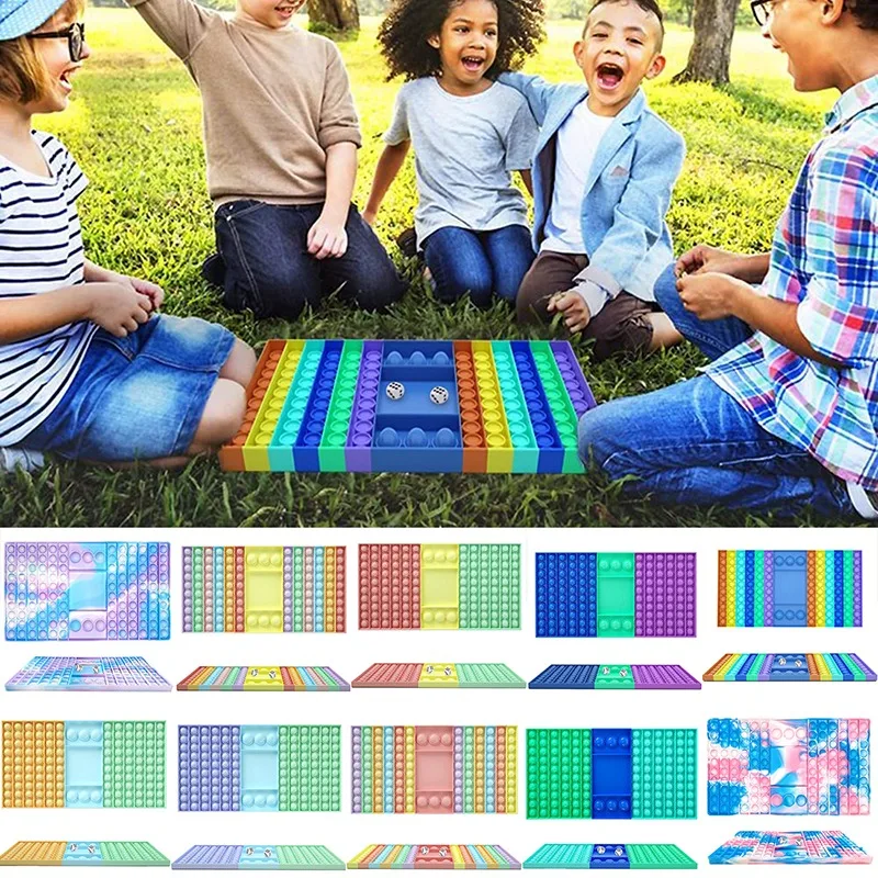 Big Fidget Toy Simple Dimple Antistress Rainbow Chess Board Push Bubble Fidget Sensory Toys Parent-Child Time Interactive Toy
Big Fidget Toy Simple Dimple Antistress Rainbow Chess Board Push Bubble Fidget Sensory Toys Parent-Child Time Interactive Toy