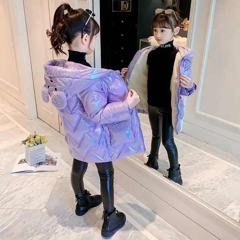 Fashion Girls Clothes With Bag Winter Hooded Jacket Girls Parka Coat Children Thickening Warm Bright Outwear Snowsuit TZ310
Fashion Girls Clothes With Bag Winter Hooded Jacket Girls Parka Coat Children Thickening Warm Bright Outwear Snowsuit TZ310