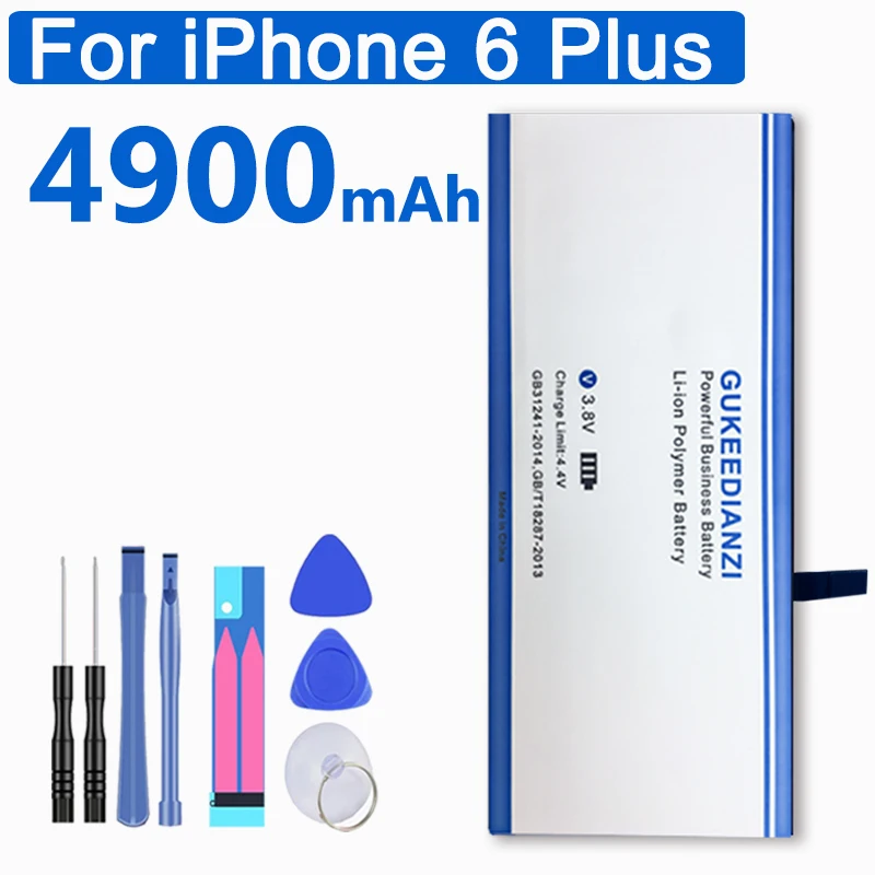 GUKEEDIANZI 6 плюс батарея для iPhone мобильный телефон аккумулятор 4900 мАч Дополнительный