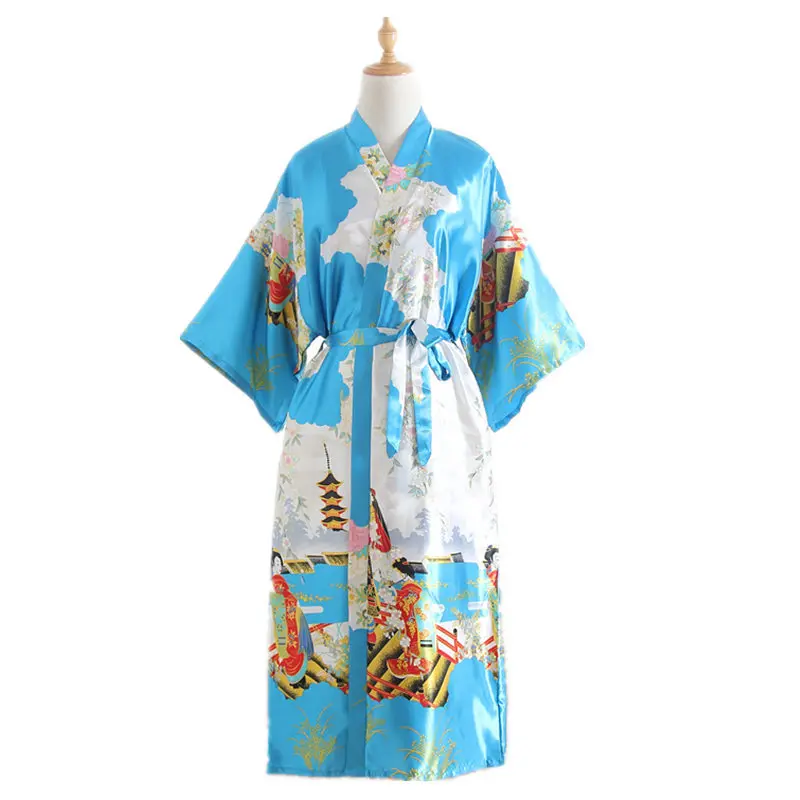 Women Long Sleep Robe V-Neck Nightgown Silk Blend Lounge Bathrobe Plus Size
Women Long Sleep Robe V-Neck Nightgown Silk Blend Lounge Bathrobe Plus Size