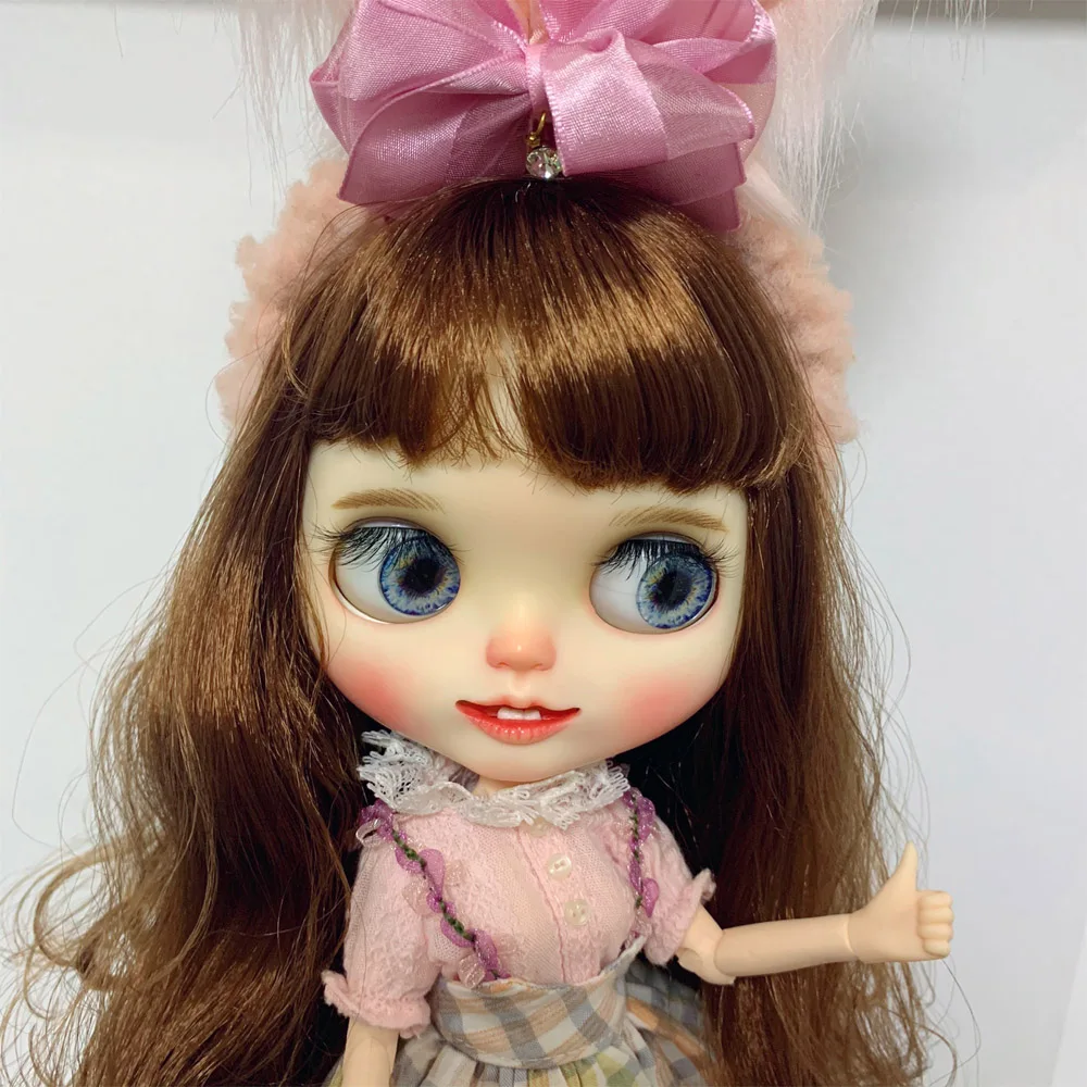 

Кукла Blyth NBL 1/6 BJD с индивидуальным лицом, кукла с большими глазами, шарнирная кукла с париком и окрашенными спящими глазами, девушка