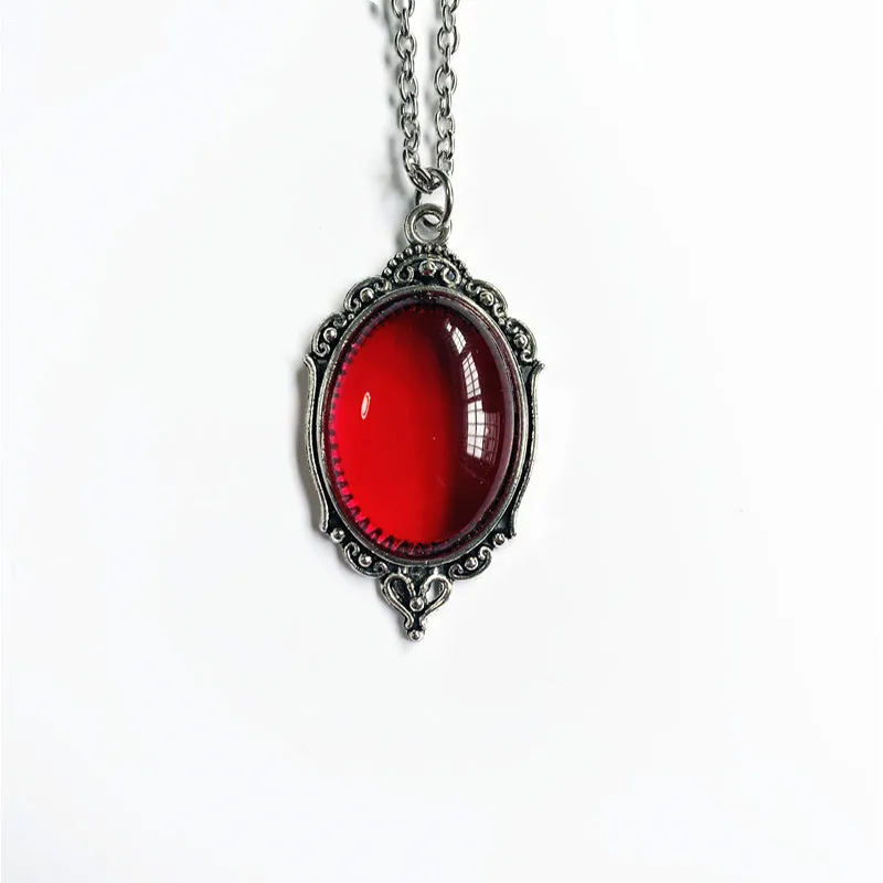 Женское винтажное ожерелье Goth с подвеской в виде камеи из красного и черного
