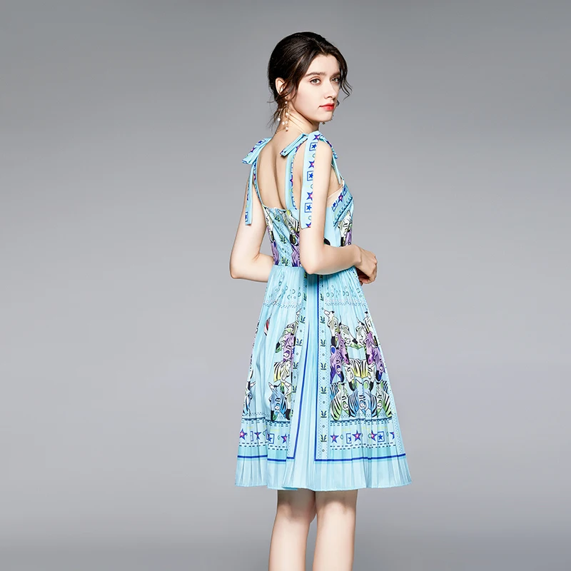 Simgent Strap Pleated Dress Women Summer New Sleeveless Elegant Knee Length Dresses Vestidos Woman Clothes Jurken SG16247
Simgent Strap Pleated Dress Women Summer New Sleeveless Elegant Knee Length Dresses Vestidos Woman Clothes Jurken SG16247