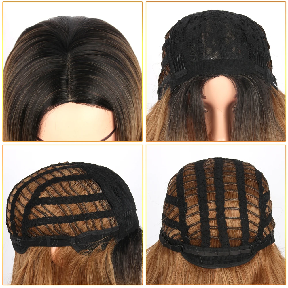 22inches Long Wavy Black Brown Ombre Wigs Wavy Wig with Highlights Cosplay Synthetic Wigs Women Heat Resistant Middle-Part Wigs
22inches Long Wavy Black Brown Ombre Wigs Wavy Wig with Highlights Cosplay Synthetic Wigs Women Heat Resistant Middle-Part Wigs