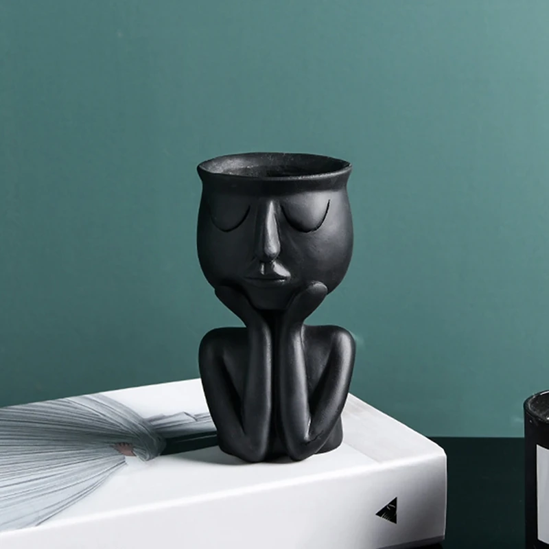 4 PCS Resin Human Think Face Statue Vase Abstract Artistic Ornament for Home Garden Decor Sculpture Plants Flower Pot
4 PCS Resin Human Think Face Statue Vase Abstract Artistic Ornament for Home Garden Decor Sculpture Plants Flower Pot