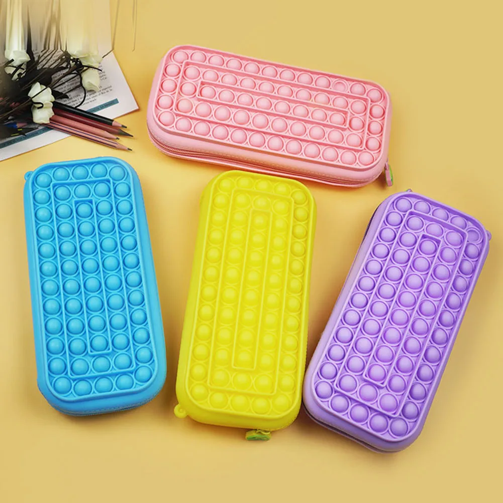 Creative Silicone Pencil Case Large Capacity Rectangular Press Bubble Decompression Pen Case Study Storage Stationery
Creative Silicone Pencil Case Large Capacity Rectangular Press Bubble Decompression Pen Case Study Storage Stationery