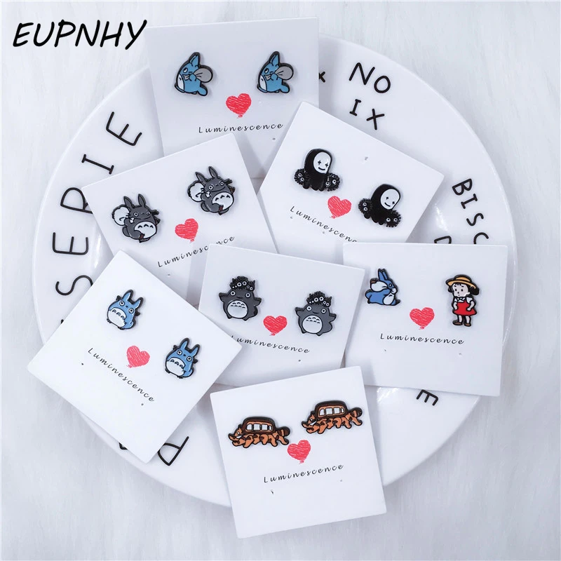 EUPNHY 1 пара Сережка с героями мультфильмов My neighter Totoro ювелирные изделия для женщин