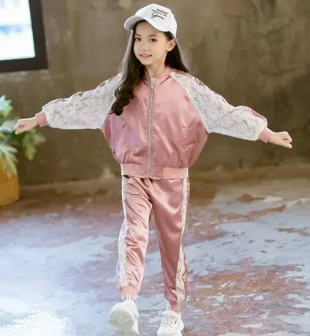 Girls Clothing Set Autumn Fashion Lace Patchwork Children Zipper Jacket+Pants 2PCS Sports Suit 4 6 8 10 12 14 Y Girls Tracksuit
Girls Clothing Set Autumn Fashion Lace Patchwork Children Zipper Jacket+Pants 2PCS Sports Suit 4 6 8 10 12 14 Y Girls Tracksuit