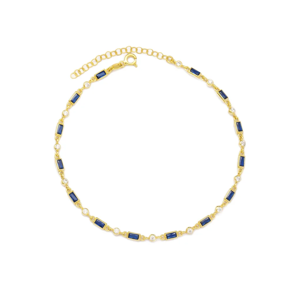 SPENTA Silver Baguatte Stone Anklet Delicate Sapphire Stone Anklet Handmade 925 Sterling Silver Jewelry
SPENTA Silver Baguatte Stone Anklet Delicate Sapphire Stone Anklet Handmade 925 Sterling Silver Jewelry