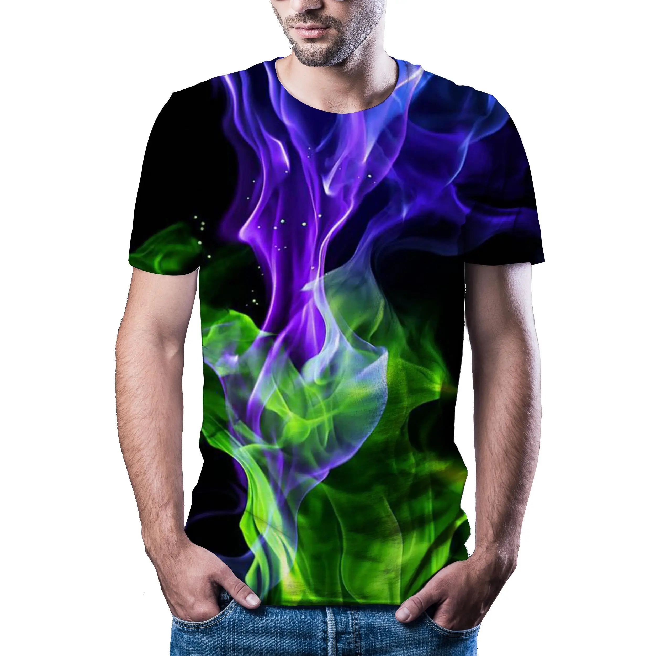 New T -Shirt Men 'S High -Quality Men 'S T -Shirt Short -Sleeved Explosion 3d Printed Men 'S T -Shirt Fashion Handsome T -Shirt