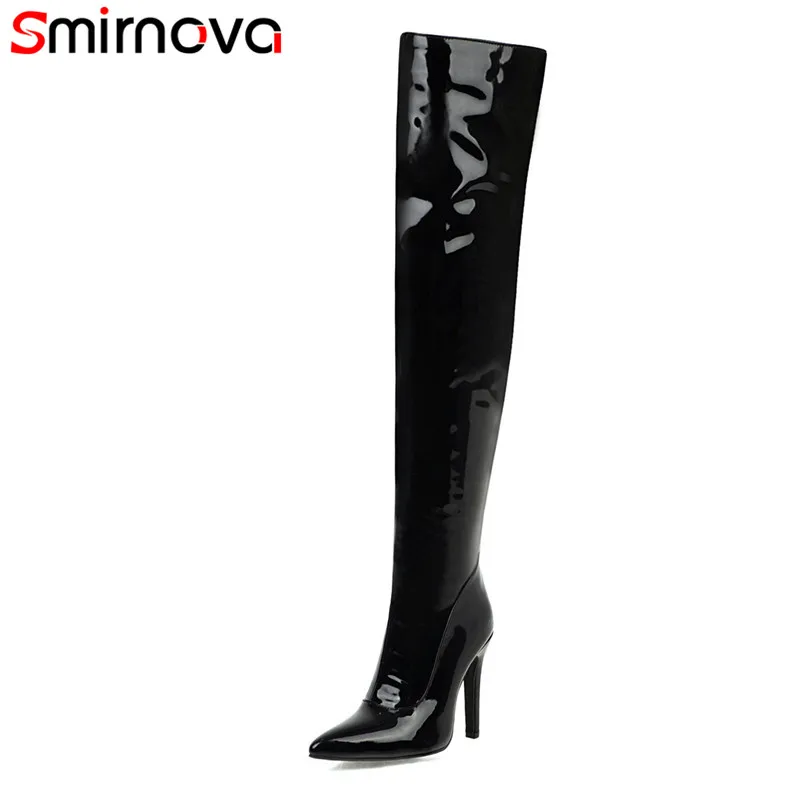 Женские ботфорты Smirnova, осенне-зимние сапоги на высоком каблуке, с острым носком, выше колена, 2020
Женские ботфорты Smirnova, осенне-зимние сапоги на высоком каблуке, с острым носком, выше колена, 2020